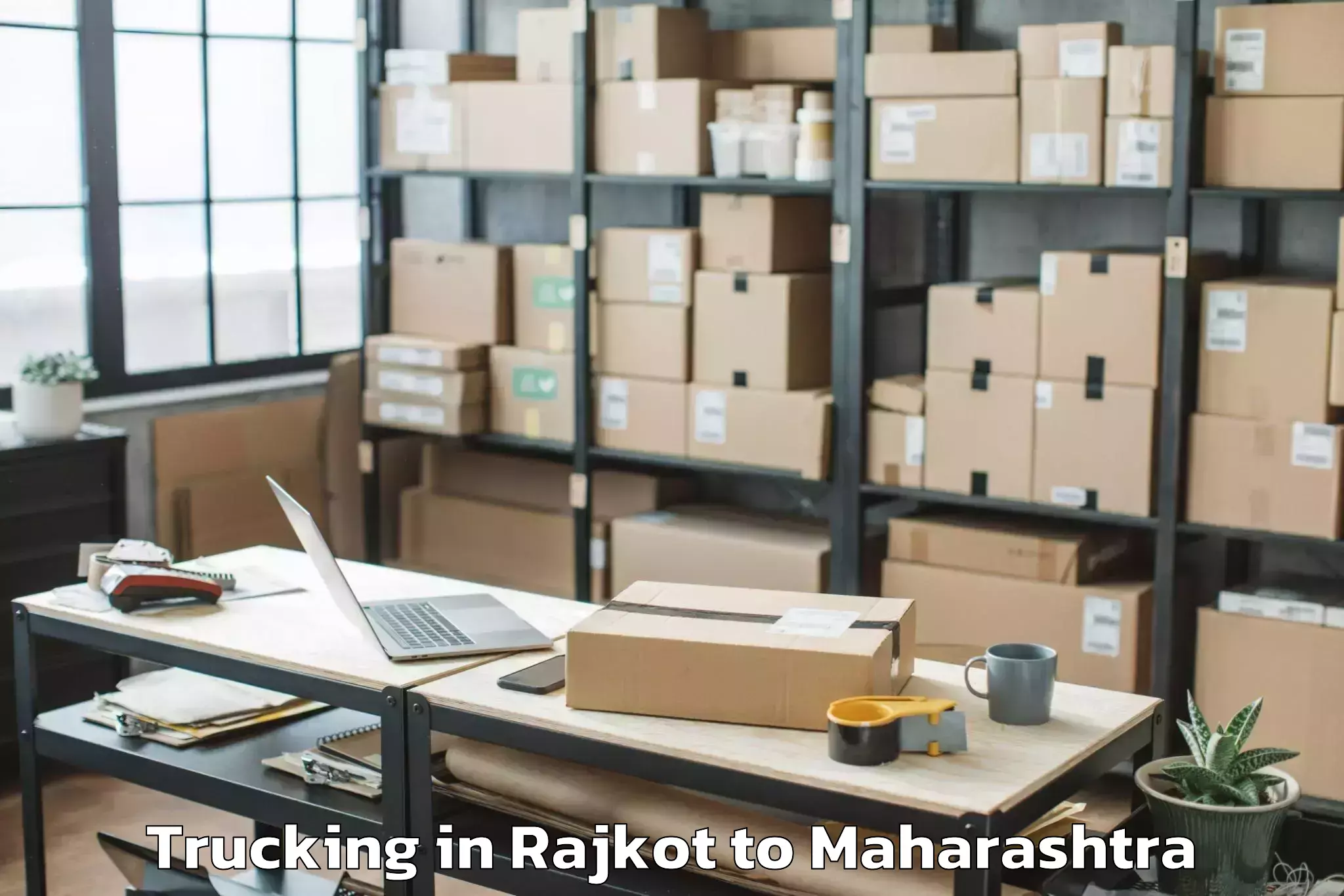 Easy Rajkot to Dharashiv Trucking Booking